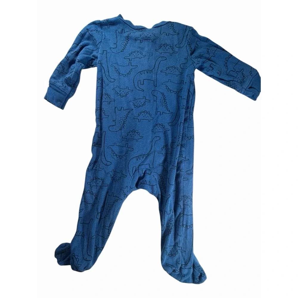 Baby Boy 6 Months Carter's Zip Footed Sleeper Dinosaur Lot Bundle 3 ct